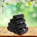 10 Roll/Set Garbage Bag Degradable Pet Poop Shit Trash Home Kitchen Universal Waste Black - Image 2