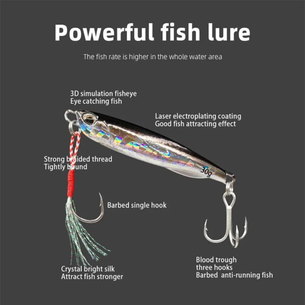 2021 Japen Metal Cast Jig Spoon 10/15/20/30/40/50g Shore Casting Jigging Fish Sea Bass Fishing Lure Artificial Bait Tackle - Image 6