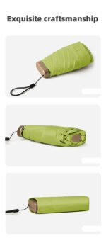 1Pc 55% Off Mini Sun Umbrella Pocket Rain Umbrella Vinyl Folding UV Ultraviolet Protection Sun Shade Pocket Parasol Capsule - Image 7