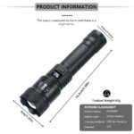 High Strong Power Led Flashlights 2000LM Tactical Torch with Display Light USB Charging Camping Fishing Emergency Zoom Lantern - Image 2