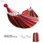 Durable Canvas Camping Hammock with Carry Bag - Image 9