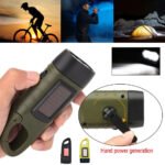 Portable LED Flashlight Tent Light Hand Crank Dynamo Solar Power Torch for Outdoor Camping Hiking Long-range Emergency Lantern - Image 4