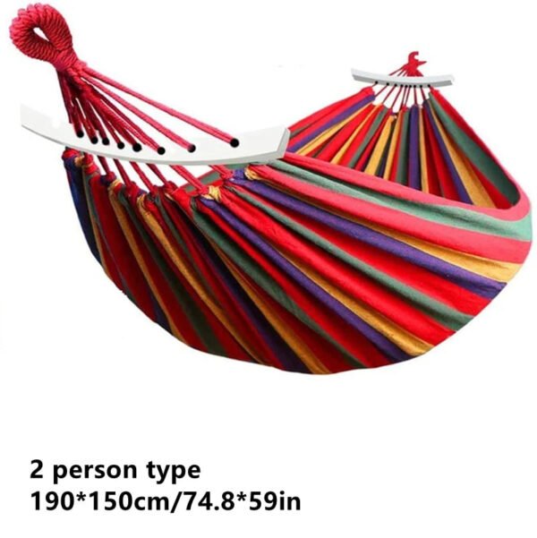 Durable Canvas Camping Hammock with Carry Bag - Image 14