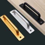 Door Handle Cabinet Pulls Aluminum Push-pull Balcony Gate Window Pulls Knob Kitchen Furniture Hardware Handle - Image 6