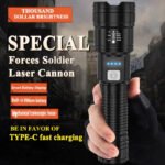 High Strong Power Led Flashlights 2000LM Tactical Torch with Display Light USB Charging Camping Fishing Emergency Zoom Lantern - Image 10