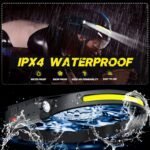 Sensor Headlamp LED Head Flashlight Rechargeable Headlight Head Torch Built-in Battery 5 Lighting Modes Fishing Camping Lantern - Image 6