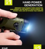 Portable LED Flashlight Tent Light Hand Crank Dynamo Solar Power Torch for Outdoor Camping Hiking Long-range Emergency Lantern - Image 5