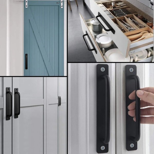 Door Handle Cabinet Pulls Aluminum Push-pull Balcony Gate Window Pulls Knob Kitchen Furniture Hardware Handle - Image 9