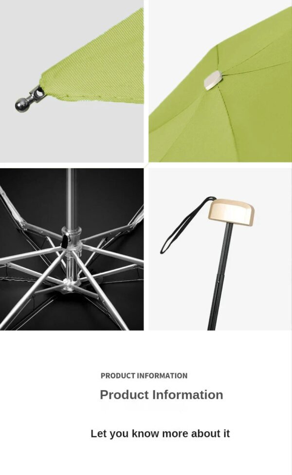 1Pc 55% Off Mini Sun Umbrella Pocket Rain Umbrella Vinyl Folding UV Ultraviolet Protection Sun Shade Pocket Parasol Capsule - Image 13
