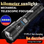 High Strong Power Led Flashlights 2000LM Tactical Torch with Display Light USB Charging Camping Fishing Emergency Zoom Lantern - Image 9