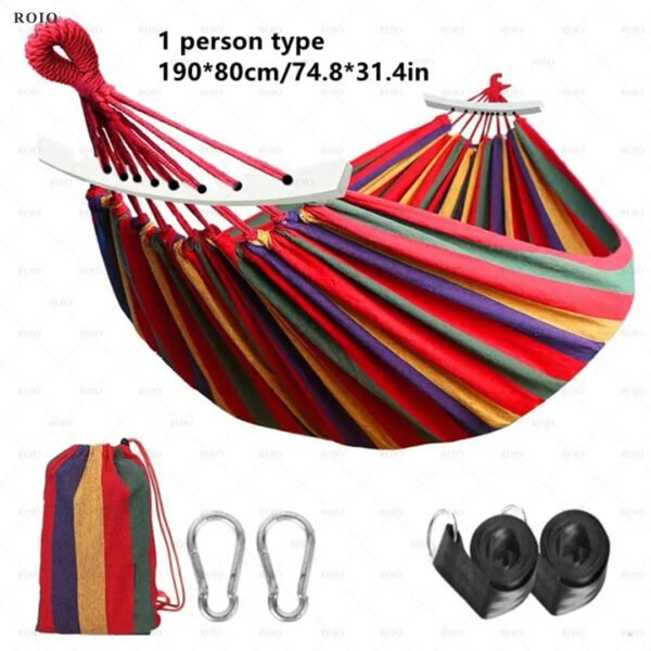 Durable Canvas Camping Hammock with Carry Bag - Image 22