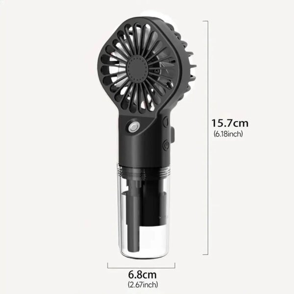 1pc Portable Handheld Spray Fan Water Spray Mist Fan Student Dormitory Mini Fan Summer Supplies Cooling Tools Outdoor Small Fan - Image 7