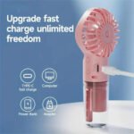 1pc Portable Handheld Spray Fan Water Spray Mist Fan Student Dormitory Mini Fan Summer Supplies Cooling Tools Outdoor Small Fan - Image 13