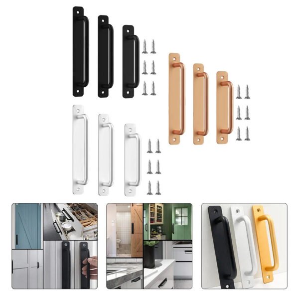 Door Handle Cabinet Pulls Aluminum Push-pull Balcony Gate Window Pulls Knob Kitchen Furniture Hardware Handle - Image 7
