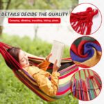 Durable Canvas Camping Hammock with Carry Bag - Image 4
