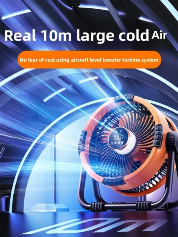 Multifunctional Outdoor Camping Fan Light Rechargeable Ceiling Fan with 3-speed Night Light and Power Bank Portable Fan - Image 6