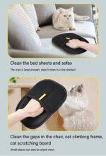 Pet Hair Removal Tool Reusable Static Removal Gloves, Double-Sided Grooming Gloves for Pets, Removes Pet Fur Hair for Carpets - Image 12