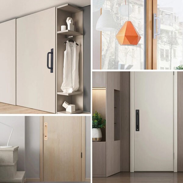 Door Handle Cabinet Pulls Aluminum Push-pull Balcony Gate Window Pulls Knob Kitchen Furniture Hardware Handle - Image 4