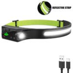 Sensor Headlamp LED Head Flashlight Rechargeable Headlight Head Torch Built-in Battery 5 Lighting Modes Fishing Camping Lantern - Image 33
