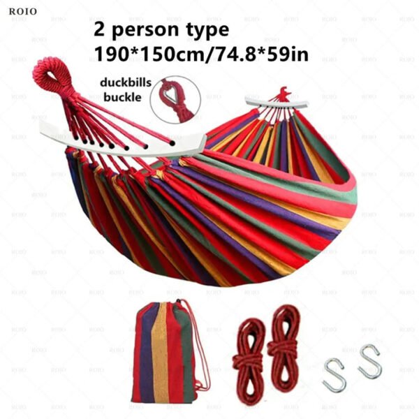 Durable Canvas Camping Hammock with Carry Bag - Image 24