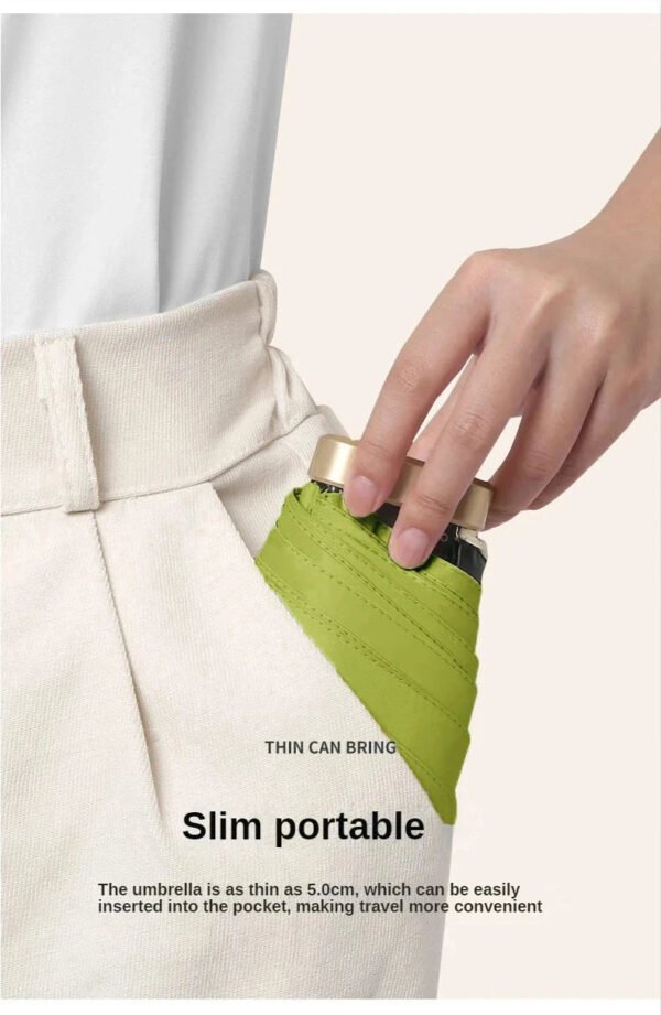 1Pc 55% Off Mini Sun Umbrella Pocket Rain Umbrella Vinyl Folding UV Ultraviolet Protection Sun Shade Pocket Parasol Capsule - Image 10