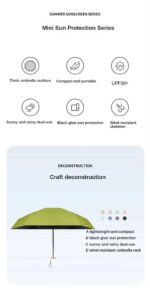 1Pc 55% Off Mini Sun Umbrella Pocket Rain Umbrella Vinyl Folding UV Ultraviolet Protection Sun Shade Pocket Parasol Capsule - Image 9