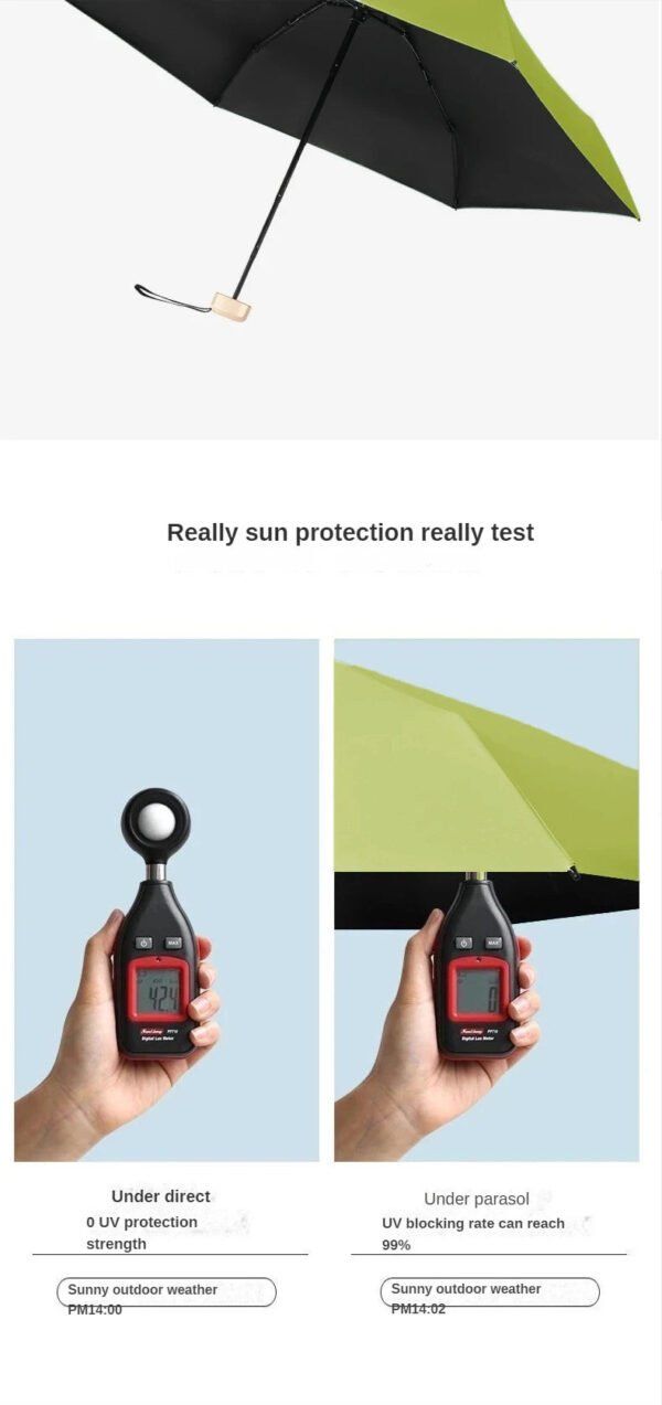 1Pc 55% Off Mini Sun Umbrella Pocket Rain Umbrella Vinyl Folding UV Ultraviolet Protection Sun Shade Pocket Parasol Capsule - Image 16