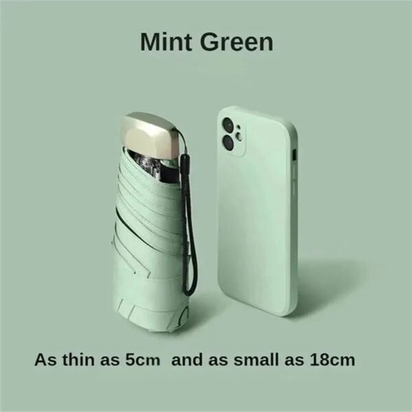1Pc 55% Off Mini Sun Umbrella Pocket Rain Umbrella Vinyl Folding UV Ultraviolet Protection Sun Shade Pocket Parasol Capsule - Image 24