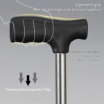 Lightweight Cane With Seats Height Adjustables 3 Legged Lightweight Folding Cane Versatile Stable Walking Stick For Elderly - Image 6