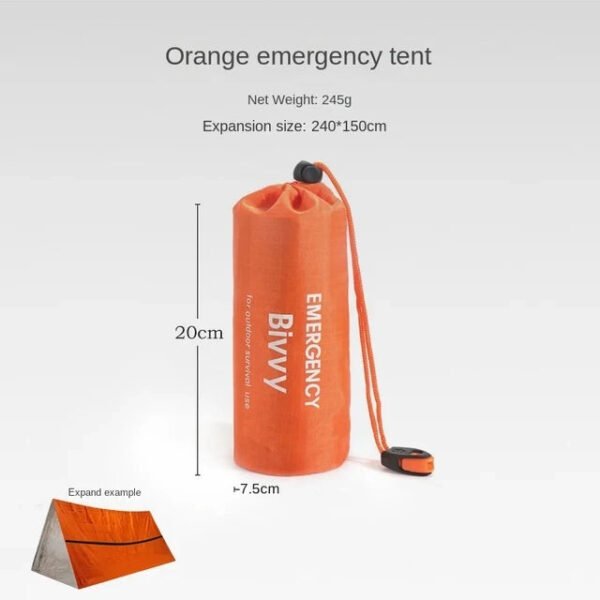 2-Person Emergency Tent Shelter Bivy Kit - Image 8